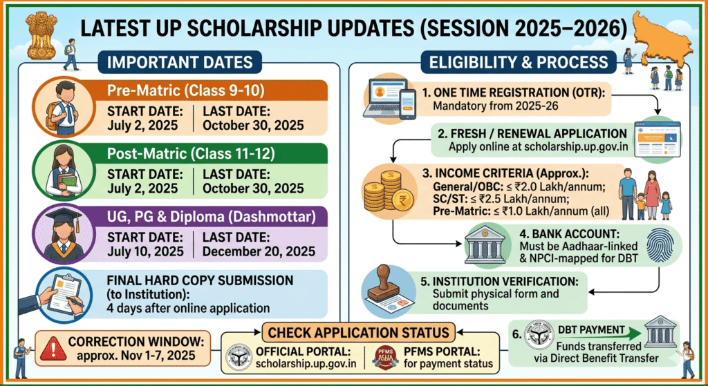 Latest UP Scholarship Updates for 2025–2026