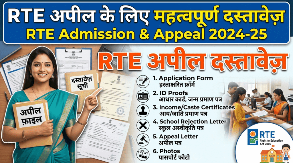 RTE अपील के लिए महत्वपूर्ण दस्तावेज़
