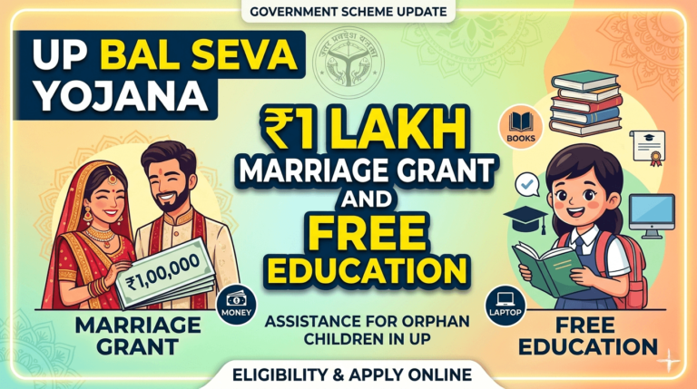 UP Bal Seva Yojana: ₹1 Lakh Marriage Grant & Free Education