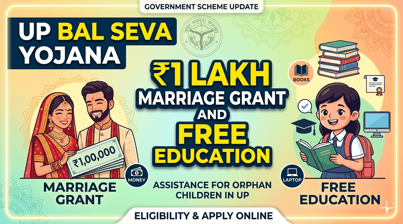 UP Bal Seva Yojana: ₹1 Lakh Marriage Grant & Free Education
