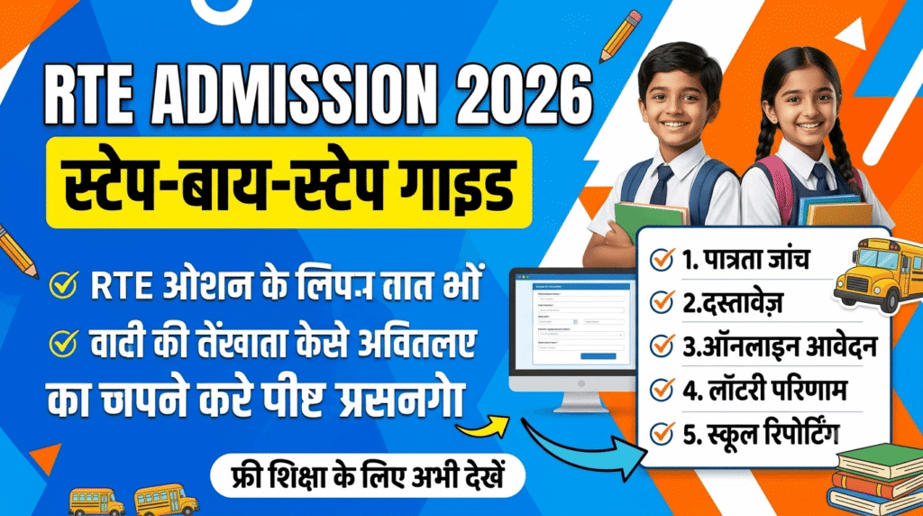 RTE Admission Process 2026 स्टेप-बाय-स्टेप गाइड
